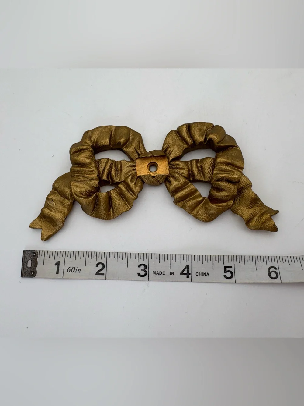 Gold-Tone Ornamental Bow Hardware Accent Set